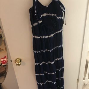 Navy blu maxi dress